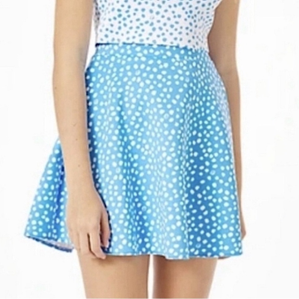 Lilly Pulitzer Thelma Skirt Zanzibar Blue Dot Girls Twirly Circle Skirt